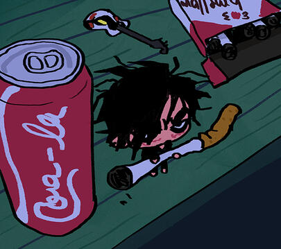 Emo nugget with his cig Emo nugget with his cig